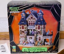 RARE 2010 Lemax Spooky Town All Hallows Hospital Halloween Building Lights Sound picture