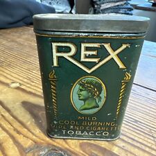 EARLY HARD TO FIND REX TOBACCO POCKET TIN SPAULDING MERRICK CHICAGO ILLINOIS picture