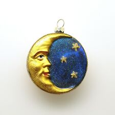 Glass Christmas Ornament Man in the Moon picture