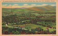 View to Wilmington Fire Tower on Mount Olga Vermont VT Postcard picture