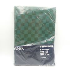 Dansk Polo Checker Plaid Green Tablecloth 54x72 Inch Emerald New in Package picture