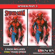 2 PACK **FREE TRADE DRESS** SPIDER-MAN #3 UNKNOWN COMICS DELL'OTTO EXCLUSIVE VAR picture