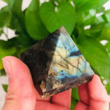 Natural Rock Labradorite Quartz Healing Pyramid Crystal Energy Gemstone Tower picture