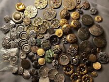 Large Lot 80-100 Vintage Quality Metal Buttons-All Kinds Some Buttons Covers picture