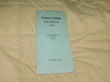 ORIGINAL VERY GOOD++ SEPTEMBER 1949 CARLETON COLLEGE CAMPUS DIRECTORY picture