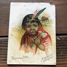 1889 McLaughlin's XXXX Coffee Trade Card - American Indian Ephemera picture