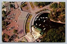Postcard Florida Silver Springs Glass Bottom Boats Aerial View Chrome  F449 picture