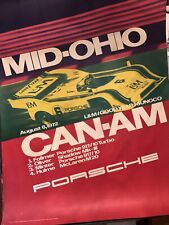 AWESOME  VINTAGE Porsche poster mid Ohio Can-Am 1972 original picture