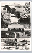 MCGREGOR IOWA ON THE MISSISSIPPI RIVER real photo postcard rppc multiview ia picture