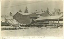 C-1910 Logging Lumber Factory Mill roadside RPPC Photo Postcard 22-729 picture