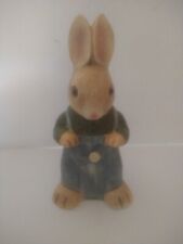 Farmer Ceramic Bunny, Collectable Decor, Gift picture