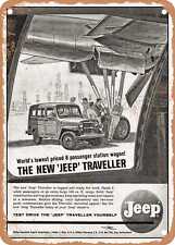 METAL SIGN - 1961 Willys Jeeps Traveller Vintage Ad picture