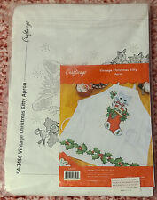 Craftways Vintage Christmas Kitty Apron #54-2456 New In Original Packaging picture