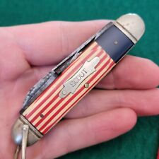 Old Vintage Antique UK&R Utica Patriotic Scouts Camp Utility Pocket Knife  picture