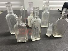 Vintage Clear Glass Bottle LOT Of 10 Different Sizes Different States picture