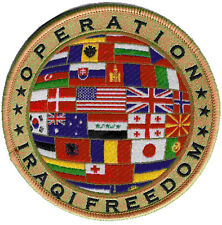Military Patch OIF Iraq Operation Iraqi Freedom Coalition Forces Flags Genuine picture