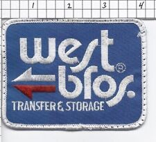 West Bros Transfer & Storage truck company patch 05/12/lw 25% discount picture