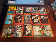 1973 TOPPS KUNG FU LOT OF 78 CARDS WITH NEAR SET 50/60 AND WRAPPER picture