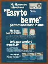 1978 Easy To Be Me Panties & Hose Vintage Print Ad/Poster Pantyhose 70s Fashion  picture