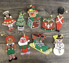 Vtg 1990's Hand Painted Wooden Christmas 5-6
