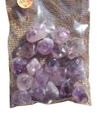 🔥 SMALL AMETHYST TUMBLED STONES 18PCS LOT MINERAL CRYSTAL LAPIDARY DISPLAY picture