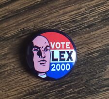 SUPERMAN VOTE LEX LUTHOR FOR PRESIDENT 2000 DC PROMO PINBACK BUTTON NEW VINTAGE picture