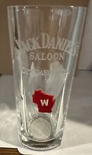 UNIQUE Jack Daniel's Saloon Opryland Hotel Glass with red Wisconsin shaped patch picture