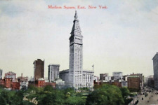 Antique Photo-Lithograph Postcard 1910 Madison Square East New York picture