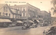Woodsville NH~Central Street~A&P Grocery Store~Orpheum Theatre~1940s B&W Litho picture