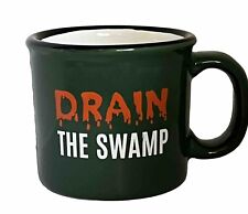 Drain the Swamp Parasite Politicians Politics Heavy Green Ceramic Coffee Tea Mug picture