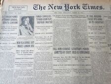 1925 MARCH 18 NEW YORK TIMES - FAIMAN CONFESSES TYPHOID GERM PLOT - NT 7196 picture
