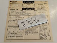 AEA Tune-Up Chart System 1958 Buick Eight Cylinder Series 40 Special picture