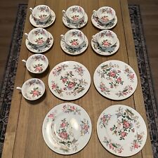 Wedgwood Charnwood WD3984 Vintage Bone China England 18 Pieces Floral Butterfly picture