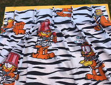 1978 GARFIELD Zebra Print Party Cat 60” Pleated Curtain Panel VTG Excellent Rare picture
