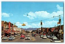c1950 Business Section Downtown Street Classic Car Montrose Colorado CO Postcard picture