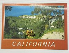 Vintage Postcard The Famous Hollywood Sign In California Panorama View Unposted picture