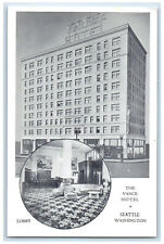 c1950's Lobby View The Vance Hotel Seattle Washington WA Vintage Postcard picture