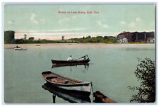 1912 Boating Scene on Lake Brady Kent Ohio OH Antique Posted RPO Postcard picture