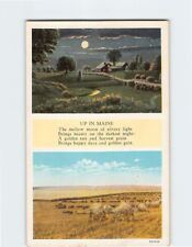 Postcard Up in Maine Poem Countryside & Nature Scene Maine USA picture