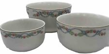 3 Hall’s Superior Quality Kitchenware Nesting Mixing Bowls Wildfire Gold Trim picture
