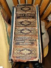 Antique 1800's  Pictorial Family Holy Bible - Parts/Repair picture