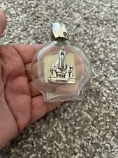Vintage empty Our Lady of Fatima glass Holy Water bottle picture