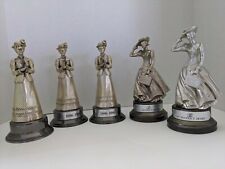 Avon Mrs Albee Lot of 5 Pewter Awards Achievement Sales 1986 1987 Trophy Statue picture