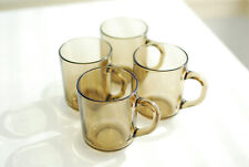 vintage Arcoroc France smoked glass mugs picture