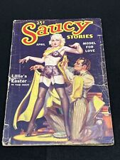 Saucy Stories Missing Back Cover 1936 April Classic Pulp Magazine Key Grail picture