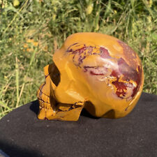 1.37kg Hand Carved Mookite Jasper Skull Natural Quartz Crystal Skull Decor Gift picture