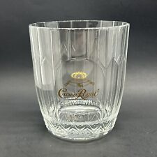 ✅ Vintage Crown Royal Whiskey Rocks Snifter Low Ball Shot Glass Fluted Gold Logo picture