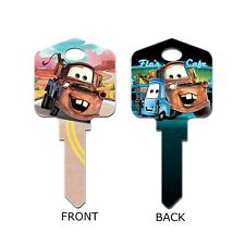 DISNEY PIXAR MATER (CARS) HOUSE KEY BLANK KW-1/5 PINS FOR KWIKSET LOCKS D26 picture