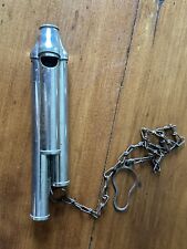 Vintage Train Conductor's 3 Chamber Whistle Made In England Rare Works picture