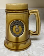 Early UCLA university beer stein with metal emblem in excellent condition picture